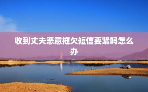 收到丈夫恶意拖欠短信要紧吗怎么办 收到丈夫恶意拖欠短信要紧吗怎么办