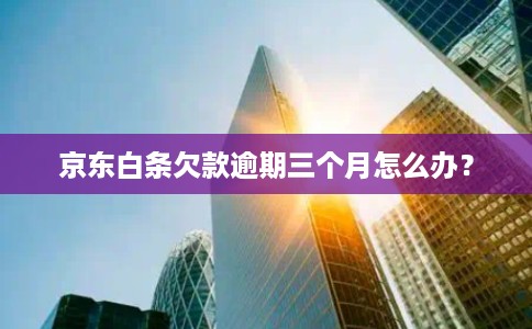 京东白条欠款逾期三个月怎么办? 京东白条欠款逾期三个月怎么办?