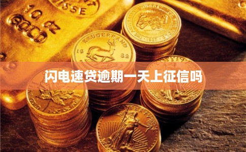 闪电速贷逾期一天上征信吗 闪电速贷逾期一天上征信吗