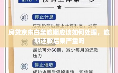 房贷京东白条逾期应该如何处理,逾期还款后果严重吗