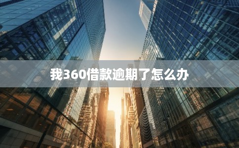 我360借款逾期了怎么办