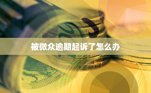 被微众逾期起诉了怎么办