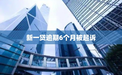 新一贷逾期6个月被起诉