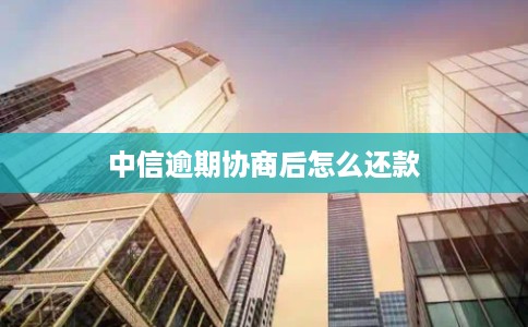 中信逾期协商后怎么还款 中信逾期协商后怎么还款