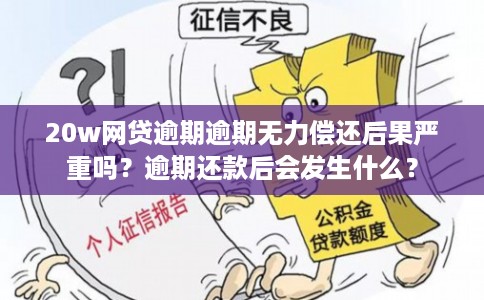 20w网贷逾期逾期无力偿还后果严重吗？逾期还款后会发生什么？