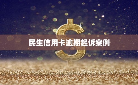 民生信用卡逾期起诉案例