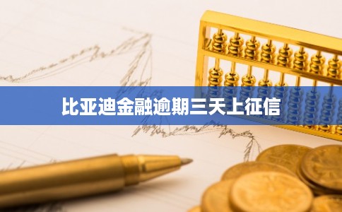 比亚迪金融逾期三天上征信