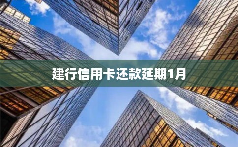 建行信用卡还款延期1月