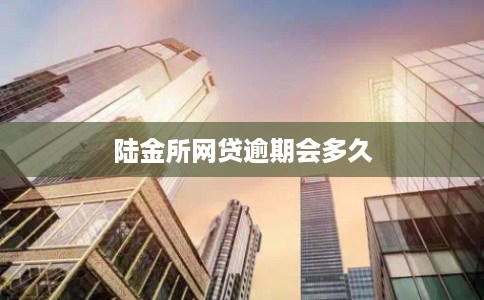 陆金所网贷逾期会多久