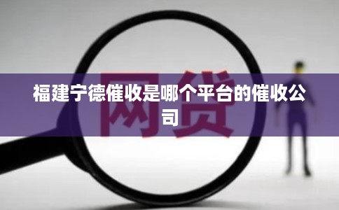 福建宁德催收是哪个平台的催收公司