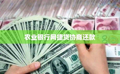 农业银行网捷贷协商还款