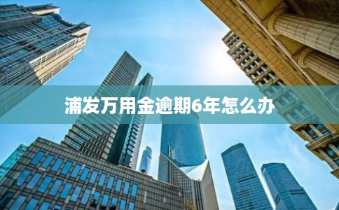 浦发万用金逾期6年怎么办