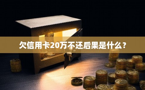 欠信用卡20万不还后果是什么？