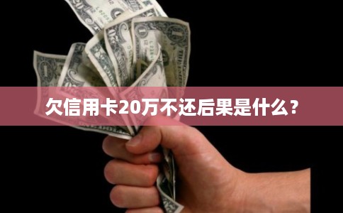 欠信用卡20万不还后果是什么？
