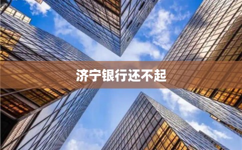 济宁银行还不起