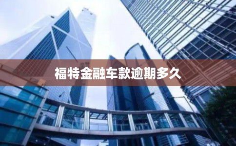 福特金融车款逾期多久