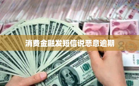 消费金融发短信说恶意逾期