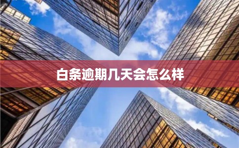 白条逾期几天会怎么样