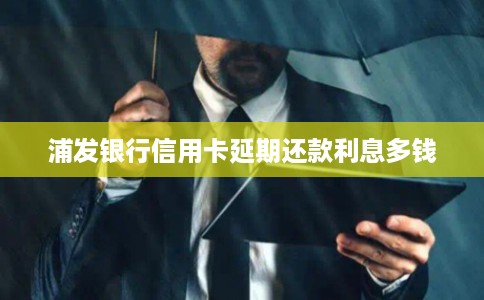 浦发银行信用卡延期还款利息多钱