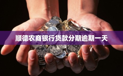 顺德农商银行贷款分期逾期一天