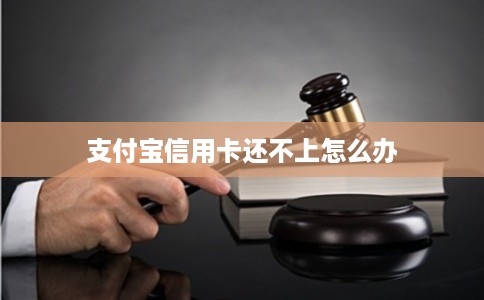 支付宝信用卡还不上怎么办 支付宝信用卡还不上怎么办