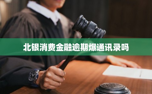 北银消费金融逾期爆通讯录吗