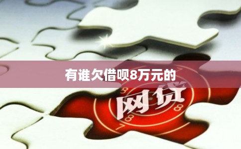 有谁欠借呗8万元的