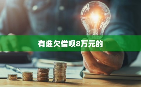 有谁欠借呗8万元的