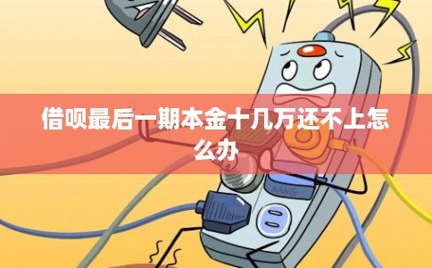 借呗最后一期本金十几万还不上怎么办