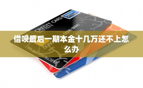 借呗最后一期本金十几万还不上怎么办