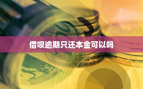 借呗逾期只还本金可以吗