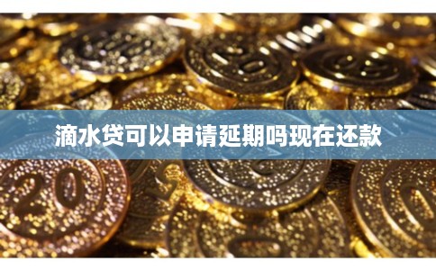 滴水贷可以申请延期吗现在还款