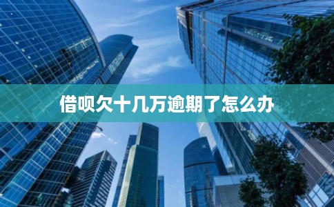 借呗欠十几万逾期了怎么办