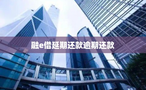 融e借延期还款逾期还款