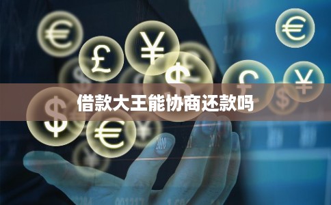 借款大王能协商还款吗