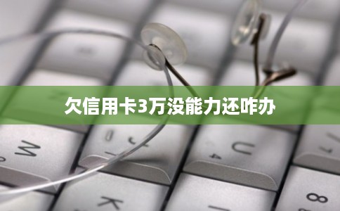 欠信用卡3万没能力还咋办