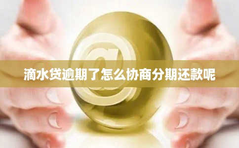 滴水贷逾期了怎么协商分期还款呢