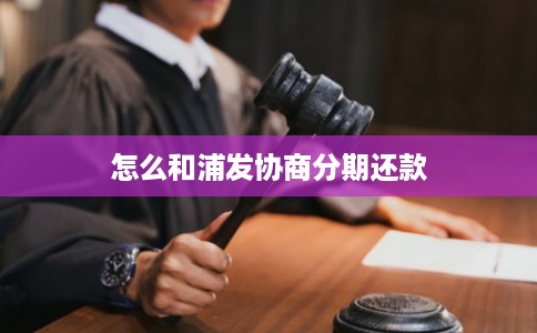 怎么和浦发协商分期还款