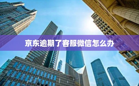 京东逾期了客服微信怎么办