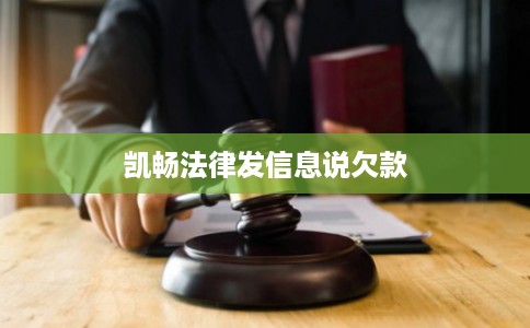 凯畅法律发信息说欠款