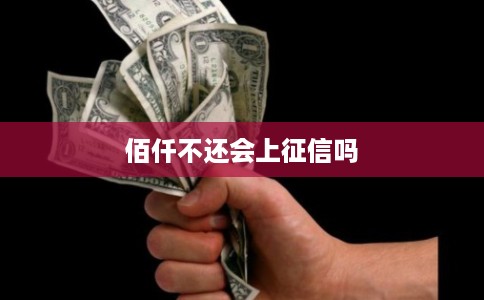 佰仟不还会上征信吗