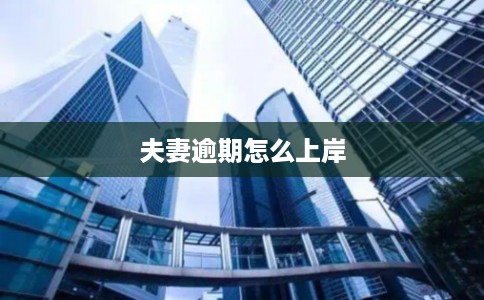 夫妻逾期怎么上岸