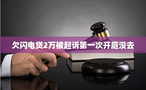 欠闪电贷2万被起诉第一次开庭没去