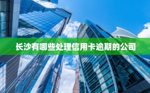 长沙有哪些处理信用卡逾期的公司