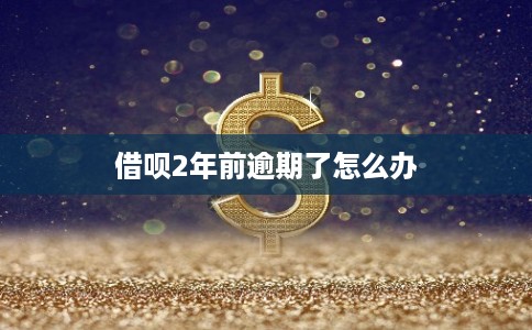 借呗2年前逾期了怎么办