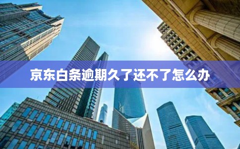 京东白条逾期久了还不了怎么办