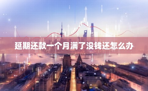 延期还款一个月满了没钱还怎么办 延期还款一个月满了没钱还怎么办