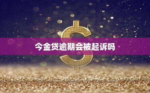今金贷逾期会被起诉吗
