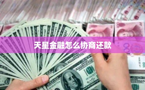 天星金融怎么协商还款 天星金融怎么协商还款