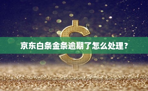 京东白条金条逾期了怎么处理？